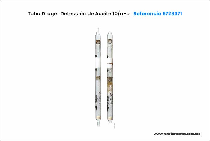 Tubos Drager Detección de Aceite 10/a-P