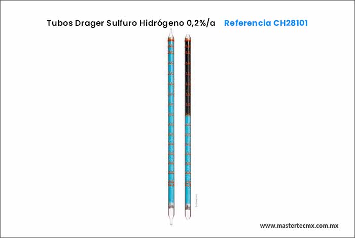 Tubos Drager Sulfuro Hidrógeno 0,2%/a 