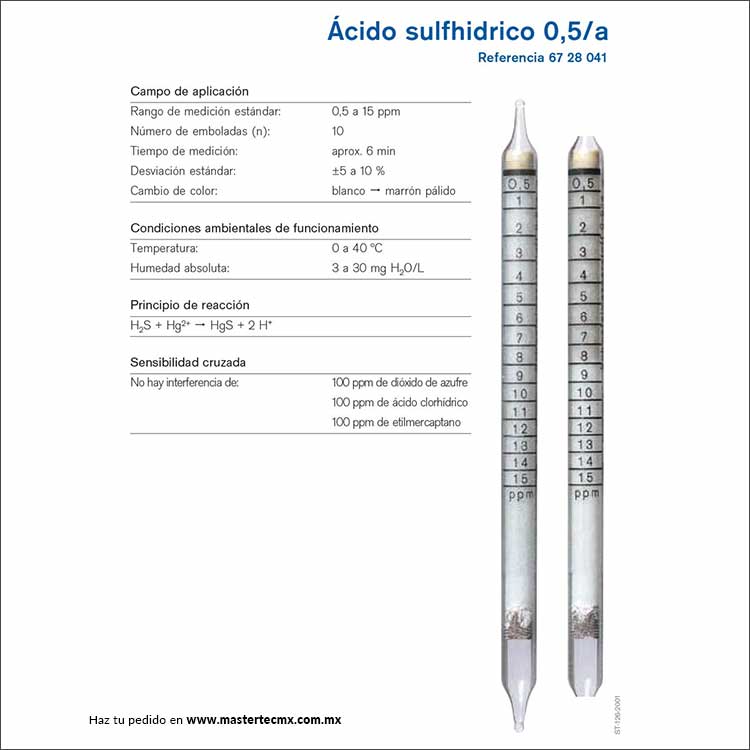 Tubos Drager Detección de Aceite 10/-a-P