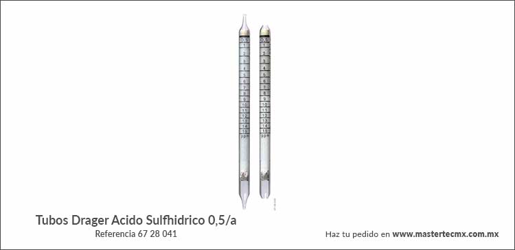 Tubos Drager Sulfuro de Hidrogeno 1/c