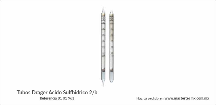 Tubos Drager Acido Sulfhidrico 2/b