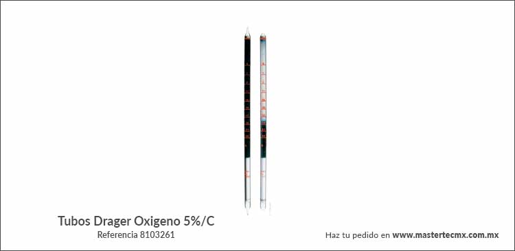 Tubos Drager Oxigeno 5%/C