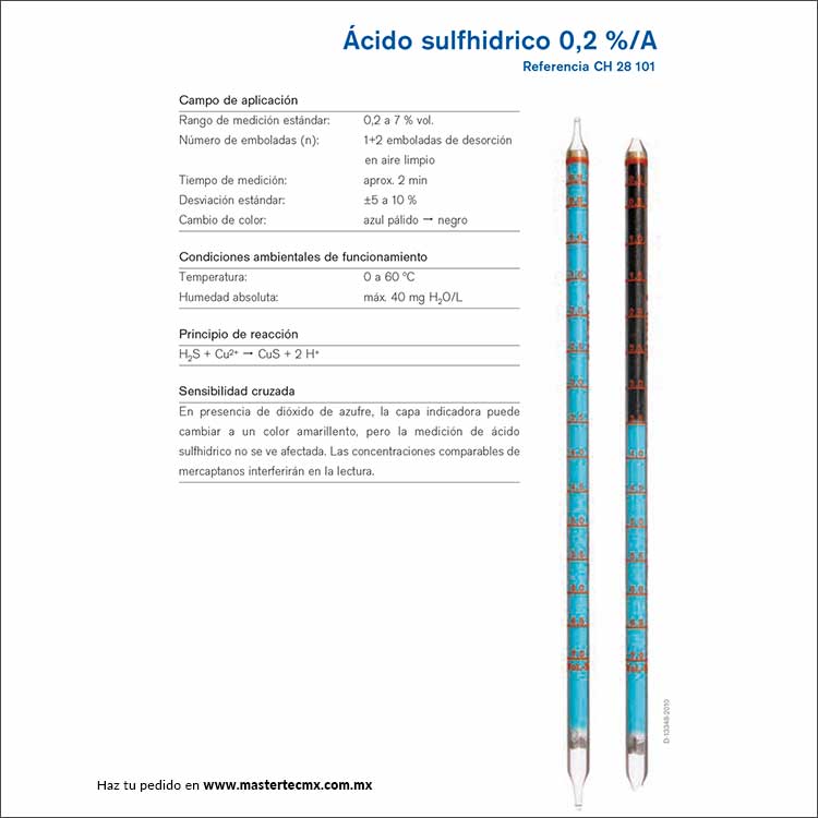 Tubos Drager Detección de Aceite 10/-a-P